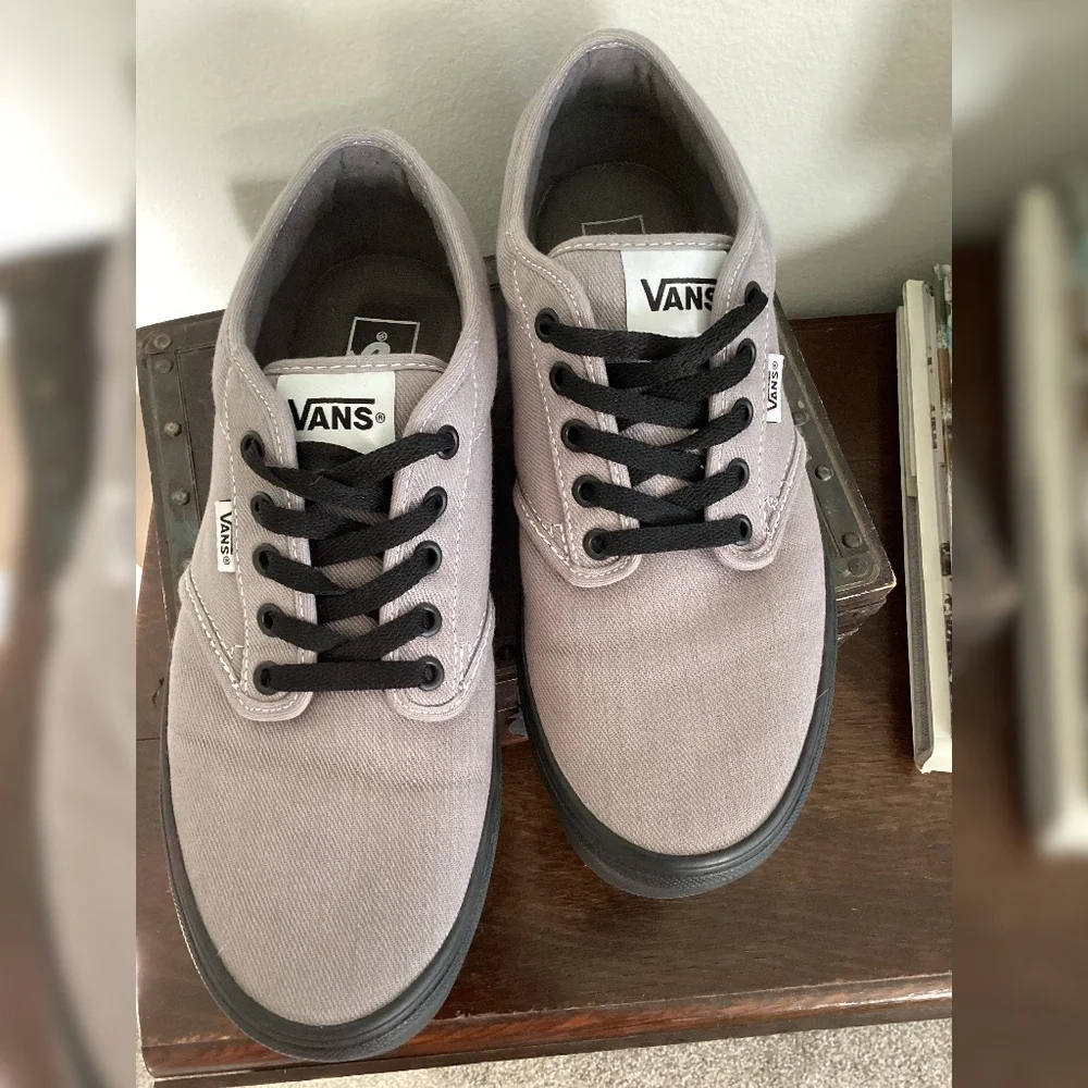 Vans Authentic Grey Canvas Sneakers | Men’s 9.5 | Clean & Classic - Picture 2 of 13